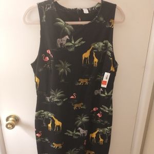 NWT Old Navy Dress Safari Jungle - L